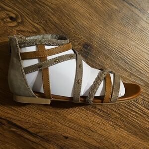 Maurices Women's Multi-Strap Sandals - Taupe and Tan